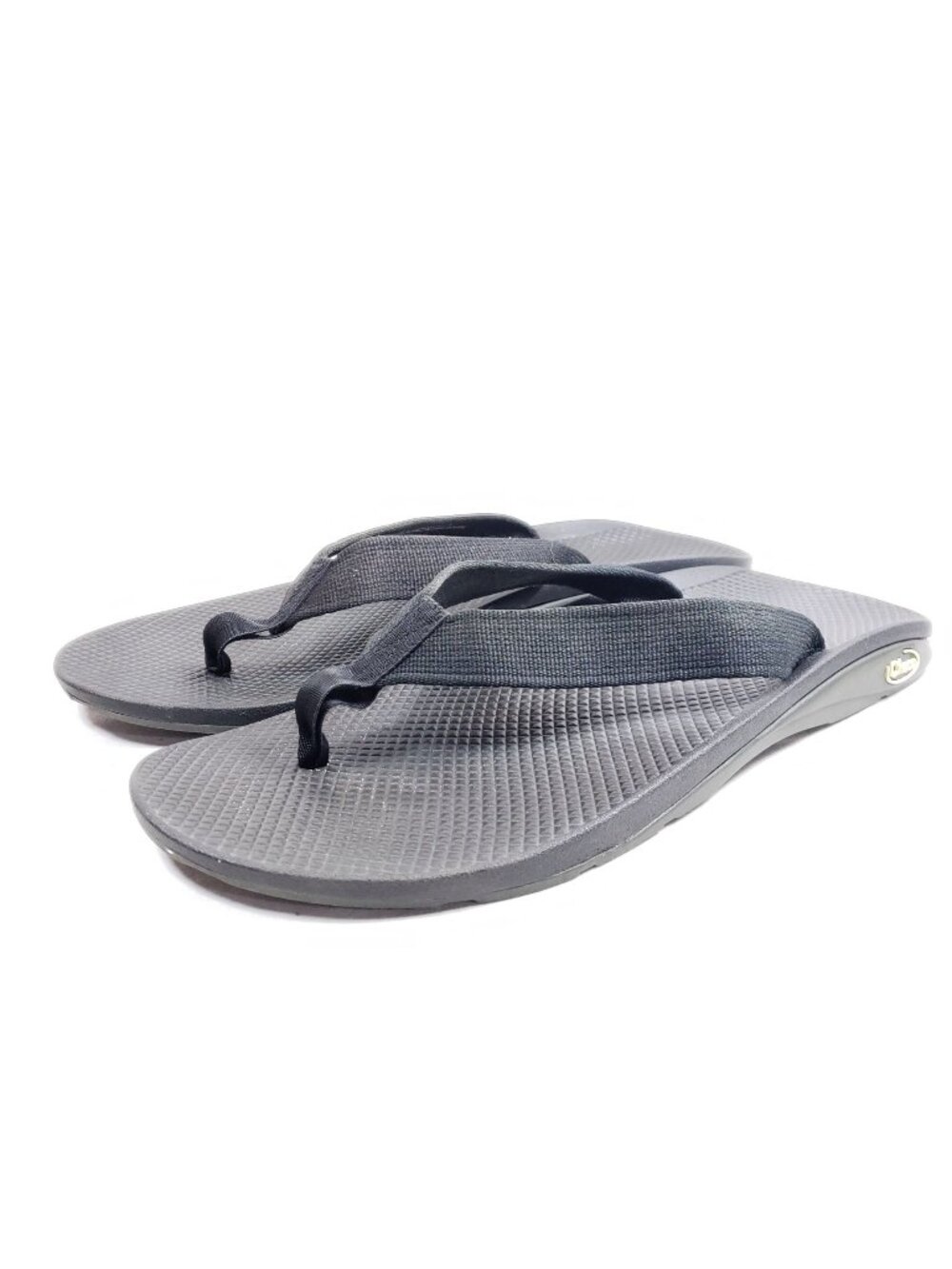 Chaco Mens Size 13 Gray Flip Flops Synthetic Upper & Rubber Sole Lightweight & D